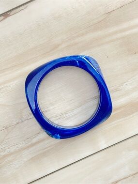 Bold Royal Blue Resin Bangle